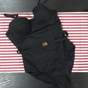Black One Piece Swimming Suit J Crew